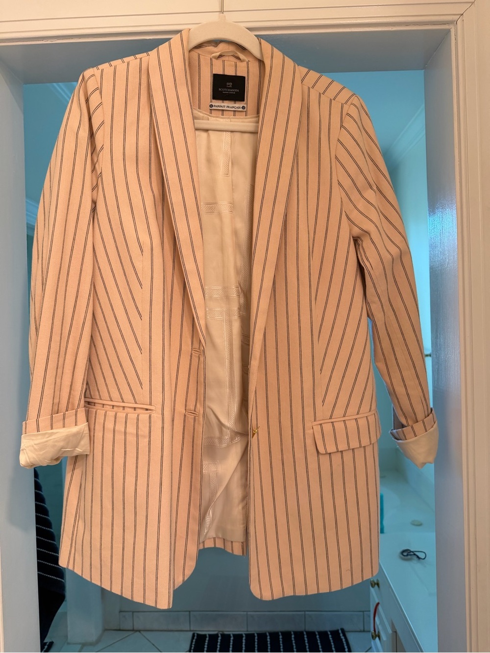 Scotch & Soda Peach Pinstripe Blazer